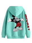 Veirdo® Cotton Polly Fleece Regular Fit Green Graphic Print Hoodie for Men (VCD0423GNPT06_M)