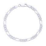 Taraash Double Side Figaro 925 Sterling Silver Bracelet For Men AP11FGH1508HIN