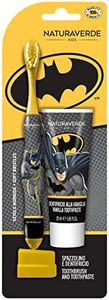 Naturaverde | Kids - Warner Bros Batman - Kit Pulizia Orale per Bambini, Dentifricio Vaniglia 25ml e Spazzolino Setole Morbide, Dentifricio Batman