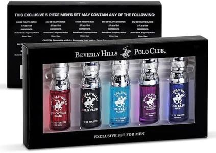 Beverly Hills Polo Club 5 Piece Mini Gift Set Exclusive for Men, EDT Eau De Toilette 5 Mini 0.5oz Bottles