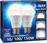 Briignite 3 Way LED Light Bulbs, 3 