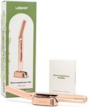 Leaf Shave | The Leaf Dermaplaner Kit, Rose Gold - All-Metal Facial Razor and Exfoliating Tool for Women; Includes Dermaplaner, Matching Stand, & 10-Pack of Refills