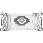 HiEnd Accents Free Spirit Decorative Pillow, 3.52 lbs, White & Grey