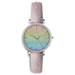 BRUNO MILANO Fashion Forward Diamond Studded Bezel Watch with Glitter for Women and Girls (Rainbow)