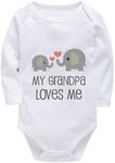 My Grandpa Loves Me Baby Onesie for