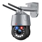 ctronics 30X Optical Zoom 5MP Security Camera Outdoor, CCTV Camera with Auto Tracking, Human Detection, 50m Color Night Vision, Sound Light Alarm, Two-Way Audio, IP66 Waterproof