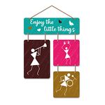 Art Vibes Enjoy The Little Things Decorative Wall Art Mdf Wooden Wall Hanger For Living Room | Bedroom | Home Decor | Office | Gifts | Quotes Item | Wall Hanging For Home Decoration (Wh_6503N)