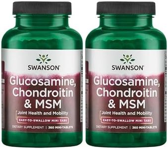Swanson Glucosamine, Chondroitin & MSM - Cartilage & Joint Health Supplement* - Supports Mobility & Flexibility* - Easy-to-Swallow Mini Tablets - Gluten Free & Non-GMO - 360 Mini-Tablets (2 Pack)