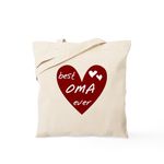 CafePress Heart Best Oma Ever Tote Bag Natural Canvas Tote Bag, Reusable Shopping Bag