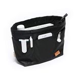 IN Multi-Pocket Travel Handbag Organizer Insert Large for Tote Bag Purse Liner Insert Organizer with Handles (Large, Black)