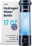 PIURIFY Hydrogen Water Bottle Generator | 17 OZ | UP TO 6,290 PPB H2 Molecular Hydrogen | SPE/PEM Electrolysis | Ergonomic Handle | Dual-Mode | 2200 mAh Battery | Certified by H2 Analytics | Dark Blue
