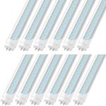 JESLED T8 LED Type A+B Tube Light 3FT, 2520LM, 18W(45W Equivalent), 6000K, Plug and Play or Ballast Bypass, 36 Inch F30T12 Fluorescent Bulb Replacement, Dual Ended, 36” Lighting Tube Fixture (12-Pack)