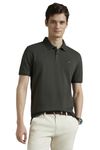 Louis Philippe Men's Solid Slim Fit T-Shirt (LYKPCSLBV48002_Olive
