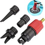 4 Nozzles Sup Pump Adaptor Air Pump Converter, Boat Air Valve Adaptor Kit, Inflatable Pump Adaptors For Kayak, Stand Up Paddle Board, Inflatable Bed, Inflatable Boat, Inflatable Dinghy, Yacht RED