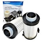 HQRP 2-Pack Washable Filter compatible with Eureka Optima Pet Lover Oh! - 439AZ Lightweight Vacuums plus HQRP Coaster