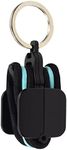 Hair Tie Hub Portable Hair Tie Holder: Stylish Hair Tie Organizer with 3 Bonus Hair Ties (Black)