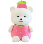 Babique Straberry Teddy Bear Stuffed Plush Animal | Super Soft Toy | for Kids Birthday Gifts, Baby, Kids, Boys/Girls and Women (35 cm)