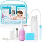 Frida Baby Bitty Bundle of Joy Mom & Baby Essentials Healthcare and Grooming Gift Kit Includes Peri Bottle, NoseFrida Snotsucker, Windi Gaspasser & Nail Clipper + File Set