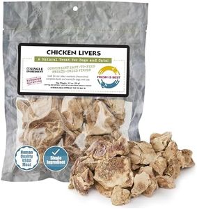 Fresh Is Best Freeze Dried Dog Treats - Raw Freeze Dried Chicken Liver Treats for Dogs & Cats - Chicken Livers in Resealable Zipper Bag - High-Protein Single Ingredient Dog Treat - Made in The USA