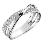 Psiroy 925 Sterling Silver Plated Infinity Knot Wedding Band Cubic Zirconia Criss Cross Ring for Women, 925 Sterling Silver,Gemstone,Zirconia, Cubic Zirconia