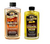 Parker & Bailey Lemon Oil 16oz & Orange Oil Natural 16oz Furniture Polish, Protects, Restores and Revives - Bundle Pack