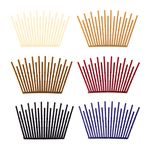 6 Pairs Interlocking Hair Combs Double Comb Hair Clips Magic Hair Side Combs Ponytail Holder Hair Styling Accessories for Women Ladies Girls Multicolor