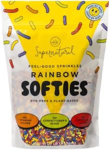 Rainbow Softies Natural Sprinkles by Supernatural, Made in USA, No Artificial Dyes, Soy Free, Gluten Free, Corn Free, Vegan, 1lb