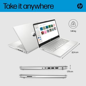 HP 14" Laptop – Intel i5, 16GB RAM, 512GB SSD, Silver
