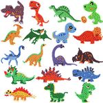 Street27® 18Pcs 5D Dinosaurs Diamond Painting Stickers Kits for Kids, Digital Diamond Paint Creative DIY Handmade Art Craft Paint by Numbers Diamonds for Children Adult Beginners (18pcs Dinosaur)