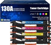 SPS 130A Toner Cartridges Compatible for HP 130A CF350A CF351A CF352A CF353A Toner Cartridge Work for HP Color Laserjet Pro MFP M176N M177FW Printers Combo Pack