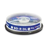 Verbatim M DISC BD-R DL 50GB 6X Lifetime Archival White Inkjet Hub Printable Blank Blu-Ray Recordable Media– 10pk Spindle