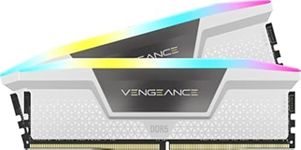 CORSAIR VENGEANCE RGB DDR5 RAM 32GB (2x16GB) 6200MHz CL36 Intel XMP iCUE Compatible Computer Memory - White (CMH32GX5M2B6200C36W)