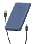 Belkin USB C Portable Charger Power Bank, 10000 mAh with 1 USB C Port and 2 USB A Ports for up to 15W Charging for iPhone 12, 11, XS Pro, Max, Mini, AirPods, iPad, Galaxy S21, Ultra and More - Blue