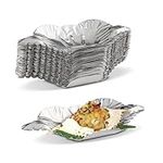 MT Products Disposable Aluminum Foil Pans Crab Shells - Freezer and Oven Safe - Individual Serving Pie Plate Great for Baking and Serving Seafood (50 Pieces)