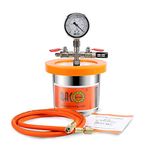 BACOENG Small Mini 1.2 L Vacuum Degassing Chamber Stainless Steel (Height 10 cm, Diameter 14 cm)