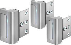 Door Reinforcement Lock Home Security - Door Locks for Kids Safety Childproof Door Latch Guard with 3" Stop Withstand 800 lbs Inward Swinging Front Door Upgrade Night Lock Prevent Unauthorized Entry