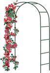 Heavy Duty Metal Garden Arch for Climbing Plants Support Steel Frame Garden Arches Outdoor Decoration and Archway Décor Roses and Vegetables - Large Size 2.4M