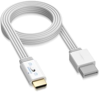 CAMWAY Wii to HDMI Adapter - 4:3/16:9 Aspect Ratio Switch Wii to HDMI Converter,1080P 5ft Wii HDMI Adapter Cable for Wii, Wii U, Full HDTV, Monitor,Supports All Wii Display Modes,Plug and Play