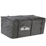 CZC AUTO Hitch Cargo Carrier Bag, 20 cu. ft Waterproof/Rainproof/Weatherproof Cargo Traveling Bag for Car Truck SUV Vans' Hitch Trays and Hitch Baskets, Safe Steady Durable Soft, Black