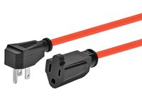 Monoprice Coiled Power Tool Extension Cord - Expands from 3ft to 10ft - Orange | 16AWG, 13A, SJT, Ideal for Automotive and Workbench Environments