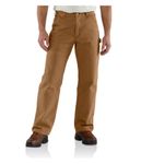 Carhartt Men's Loose Fit Washed Duck Flannel-Lined Utility Work Pant, Carhartt Brown, 34W x 32L