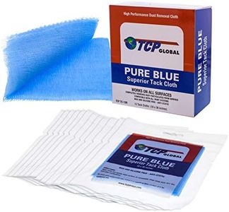 TCP Global - Pure Blue Superior Tack Cloths - Tack Rags (Box of 12) - Automotive Car Painters Professional Grade - Removes Dust, Sanding Particles, Cleans Surfaces - Wax and Silicone Free, Anti-Static