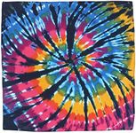 CTM® Cotton Dark Storm Tie-Dye Bandana, Multi-Color