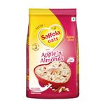 Saffola Oats with Apple 'n' Almonds, Fruit Flavoured Oats with High Fibre, Yummy Anytime Snack, 400g