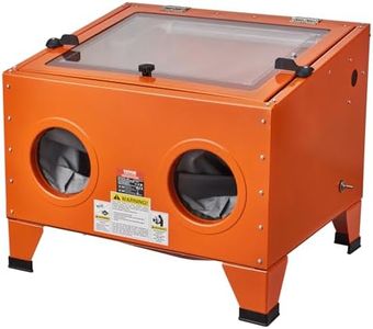 VEVOR 25 Gallon Sandblasting Cabinet, 40-120PSI Portable Benchtop Sand Blasting Cabinet, Heavy Duty Steel Sand Blaster with Blasting Gun & 4 Ceramic Nozzles for Paint, Stain, Rust Removal