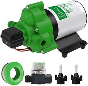 RVGUARD Fresh Water Pump, 12V DC Self Priming Diaphragm Water Pump, 3.5 GPM with Strainer Filter, Adapters, for RV, Yacht, Garden, Camper
