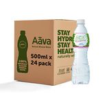 Aava Naturally Alkaline Mineral Water 500ml | (Origin Aravalli Hills, 100% Alkaline pH 8.0+, Benefits of Calcium & Magnesium) (500ml Pack of 24)