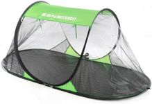 SANSBUG Instant Pop up Screen Tent for Camping, Noseeum Netting has Finer Mesh Than a Mosquito Net (Tarp Floor)