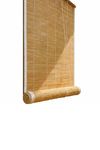 BambooAura Natural Bamboo Roll-Up Window Shade Blind | Light Filtering Bamboo Chick Curtain | Eco-Friendly Sun Protection for Balcony, Patio, Office (4ft x 7ft - W x H)