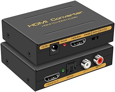 HDMI Audio Extractor 4K HDMI Óptical Adaptador HDMI Óptical Convertidor de Audio de L/R Stereo Soporte 4K@30Hz PCM para PS4/5 Xbox Projectores Monitor